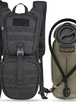 MARCHWAY Tactical Molle Hydration Pack Backpack with 3L TPU Water Bladder, Military Daypack for Cycling, Hiking, Running, Climbing, Hunting, Biking